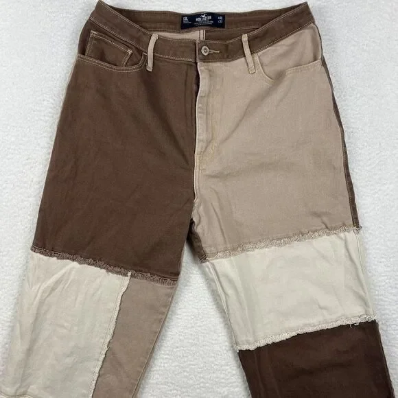 Hollister Jeans Womens Sz 31 Ultra High-Rise Dad Jean Patchwork Vintage‎ 90s Y2K - Picture 9 of 15